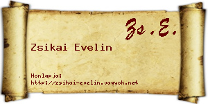 Zsikai Evelin névjegykártya